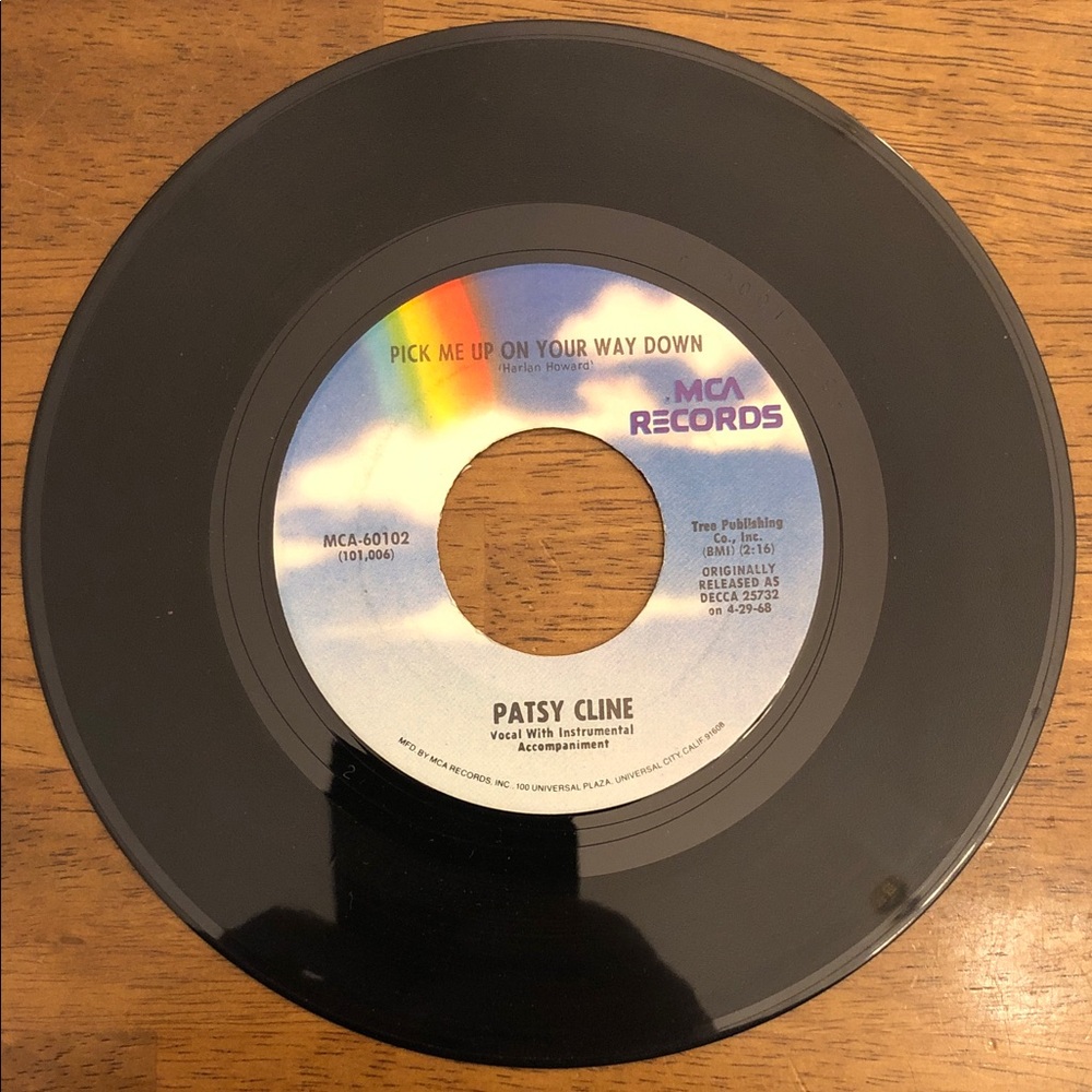 Patsy Cline Vinyl 45 Record Crazy Arms